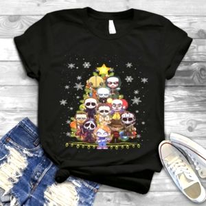 Horror Christmas Halloween Character T-Shirt - Girl Shirt - Gift for Friend